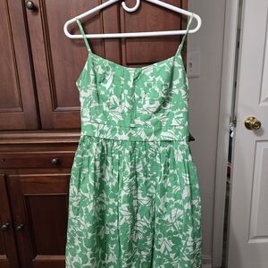 New York & Company Light Green and White Dress